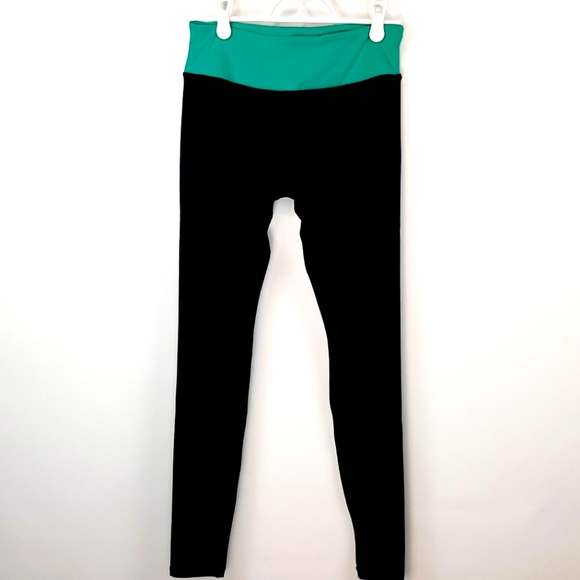 NWT FORWARD Joy Leggings Women's Size Small Black/Teal Polyester Yoga Athleisure - Picture 6 of 11
